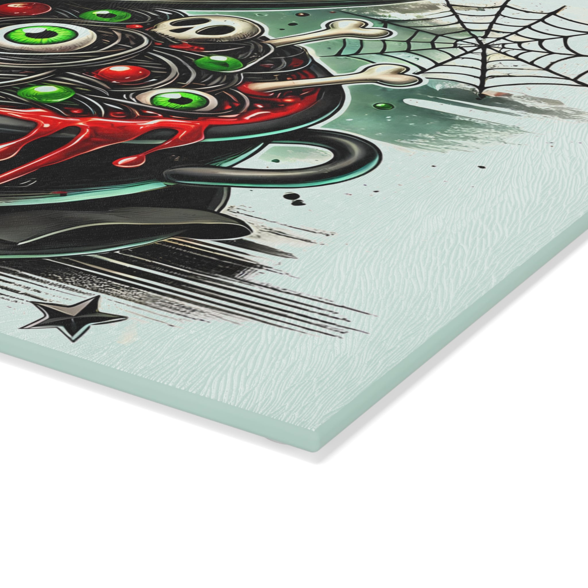 Witch's Cauldron Glass Cutting Board