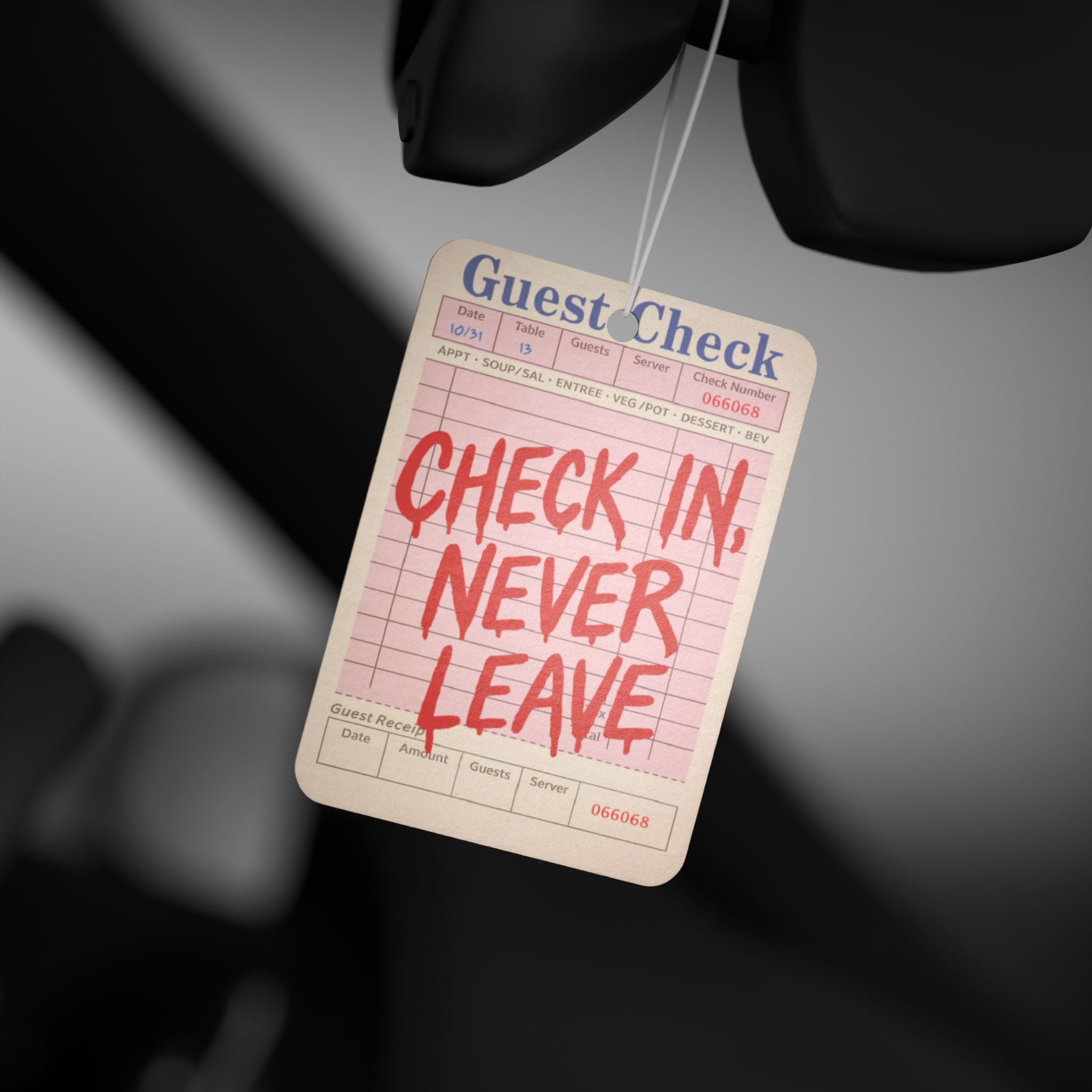 Check In, Never Leave Car Air Freshener