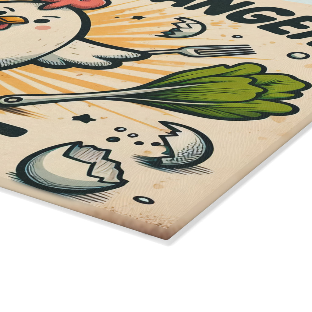 Whimsical Glass Cutting Board - Take Your Anger Out Here