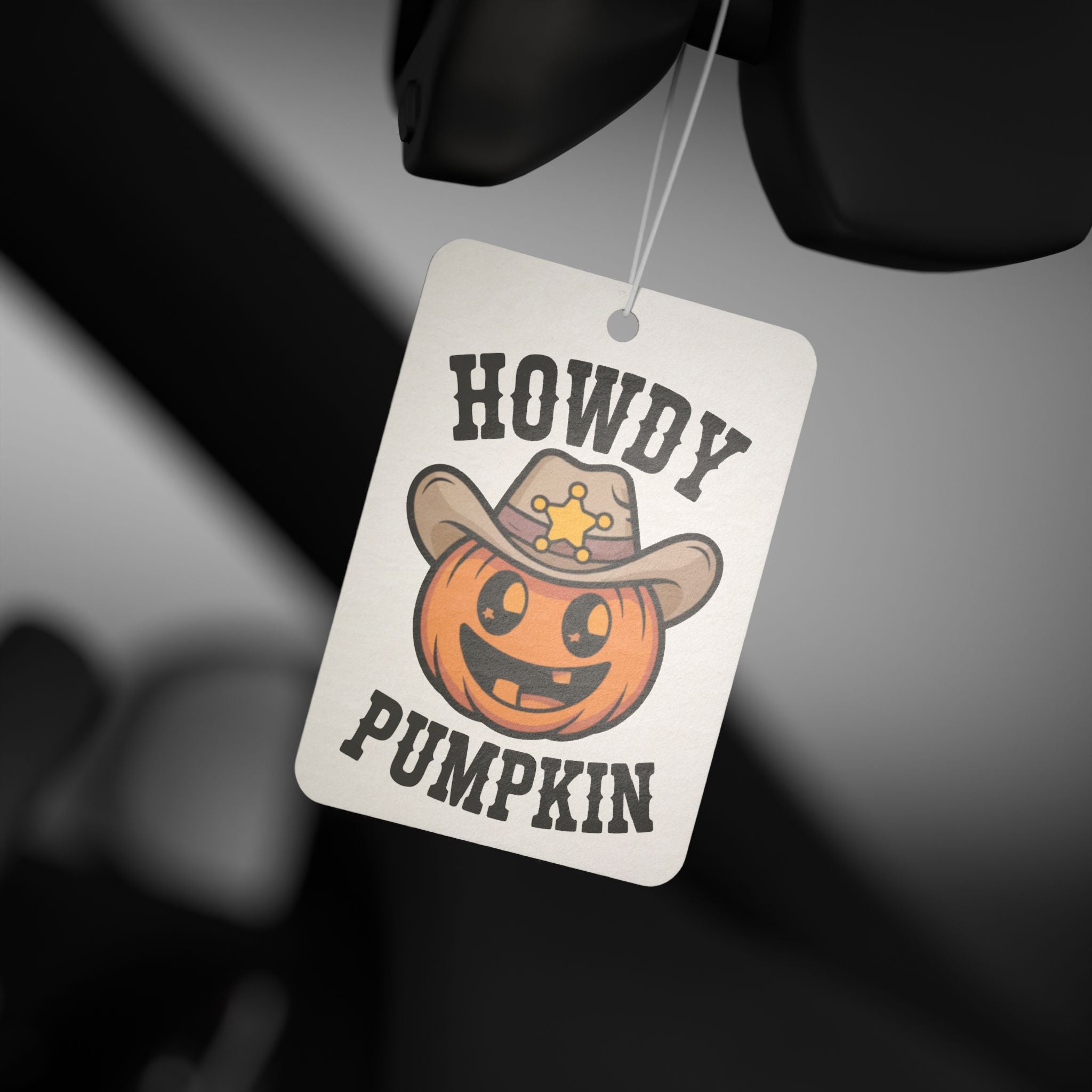 Howdy Pumpkin Car Air Freshener