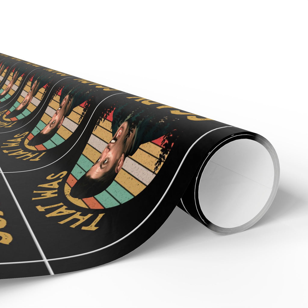 Halloween Wrapping Paper — 'That Was Scary' Retro Horror Gift Wrap