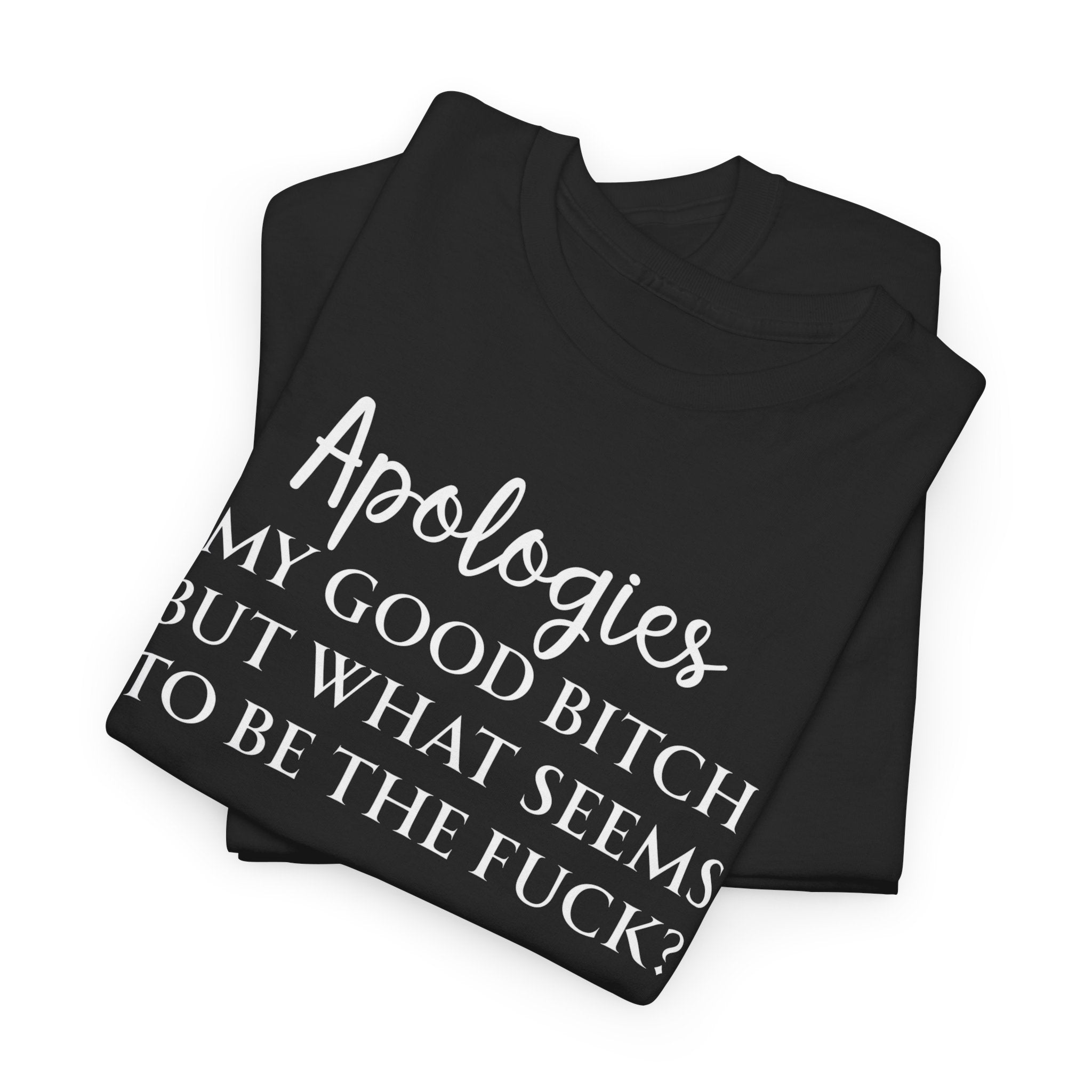 Apologies Sarcastic Quote T-shirt