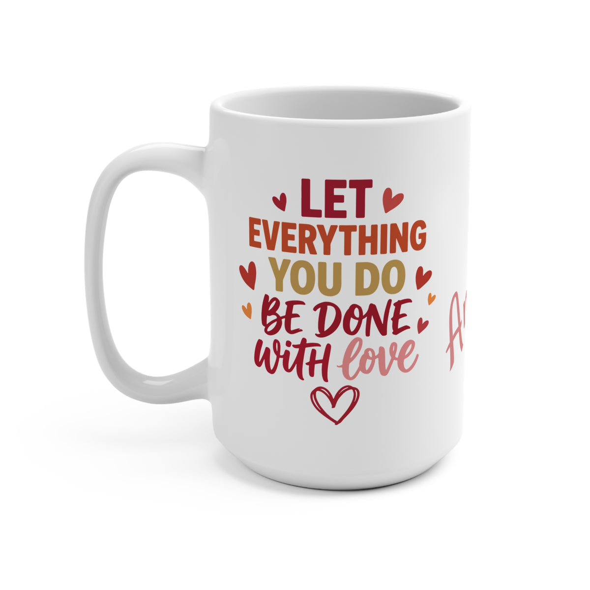 15oz Ceramic Mug — Cozy Girl Reading Design with Personalized Name