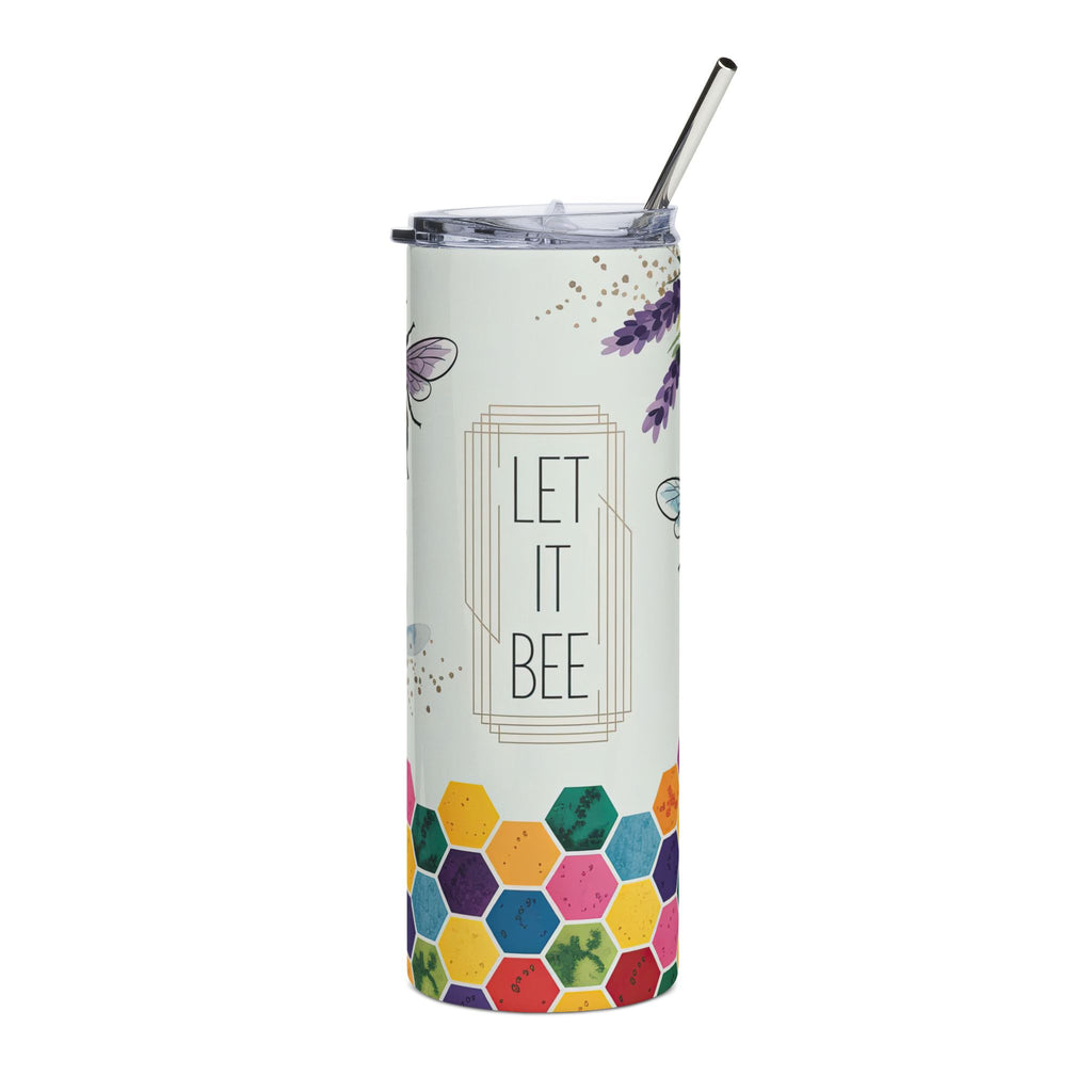 Let It Bee Stainless Steel Tumbler — 20oz Bee & Lavender Travel Cup