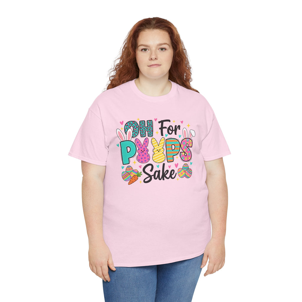 Easter "Oh For Peeps Sake" Graphic Tee — Cute Bunny & Egg Spring T-Shirt
