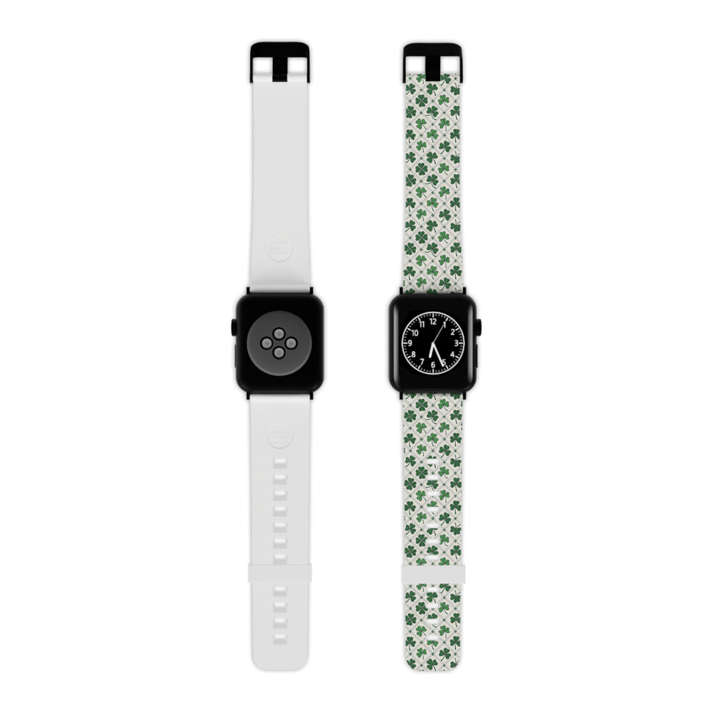 Clover Pattern Apple Watch Band — Green Shamrock St. Patrick’s Day Strap