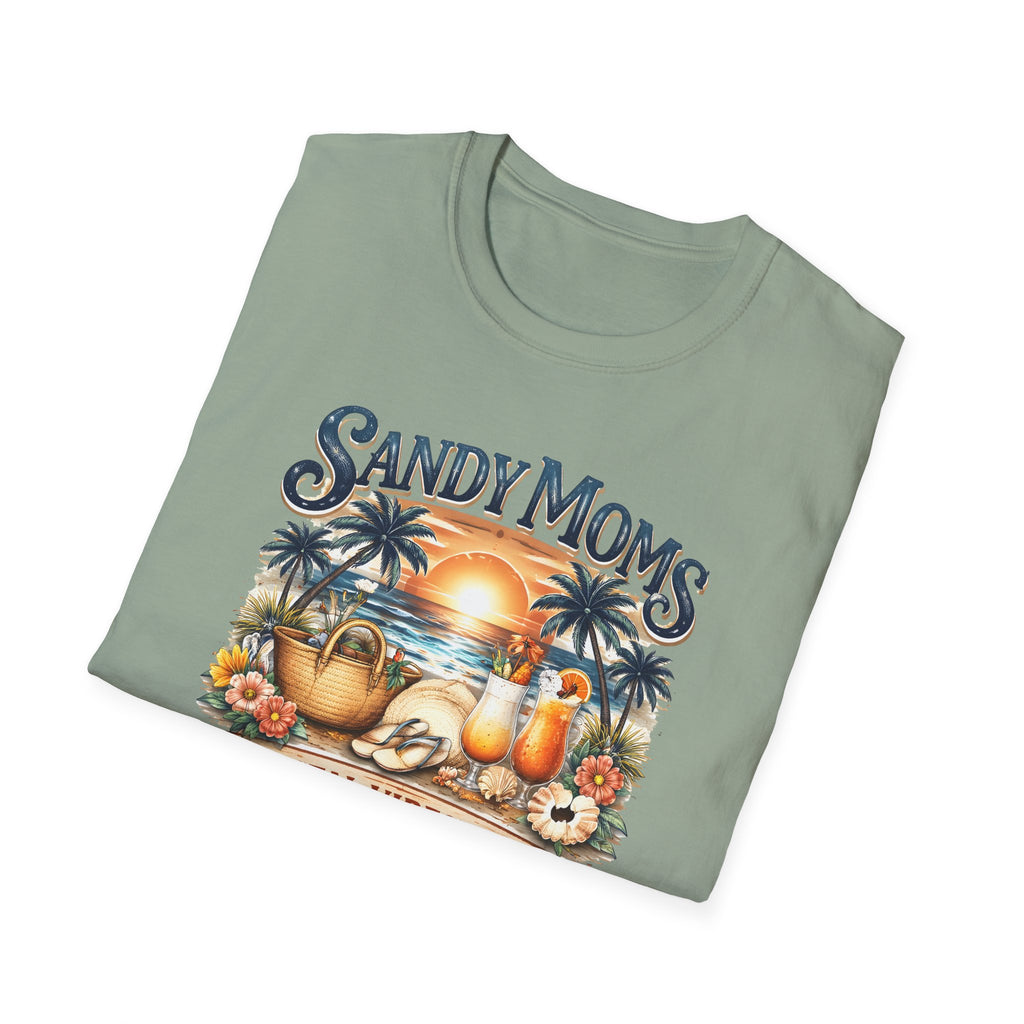 Sandy Moms Coastal Vibes T-Shirt — "Tropic Like It’s Hot" Beach Tee