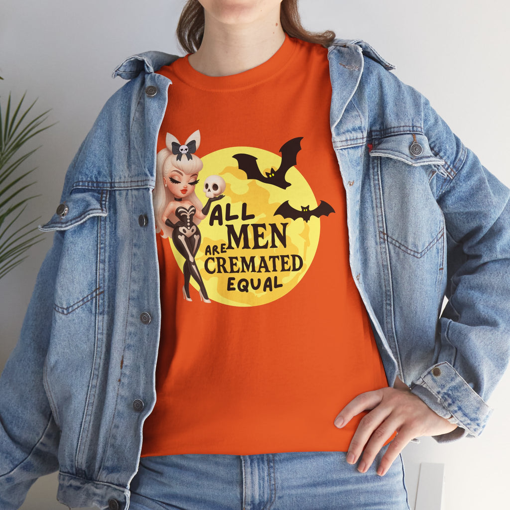 All Men Are Cremated Equal Spooky Humor T-shirt