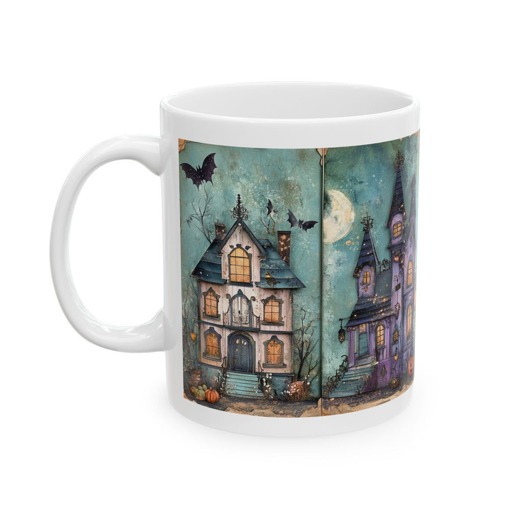 Spooky Halloween Haunted House Ceramic Mug