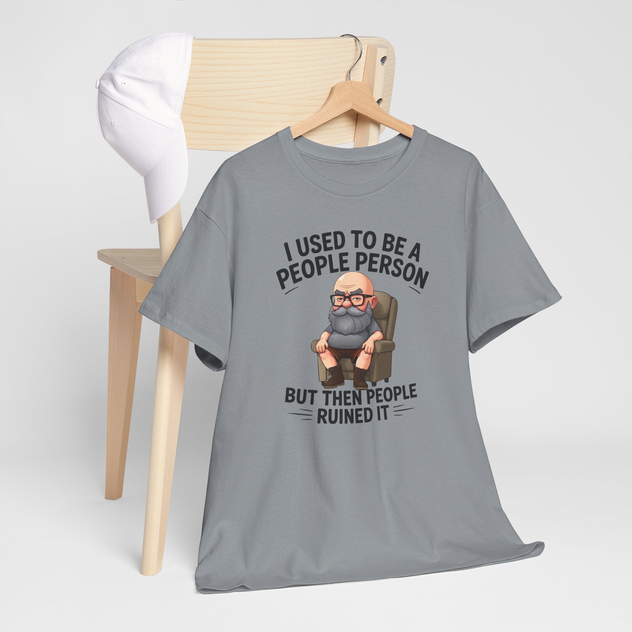 Chubby Bald Guy - I Used To Be A People Person But Then People Ruined It T-shirt