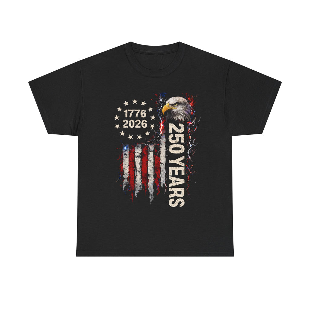 250 Years Eagle American Flag T-Shirt — 1776-2026 Patriotic Independence Day Tee