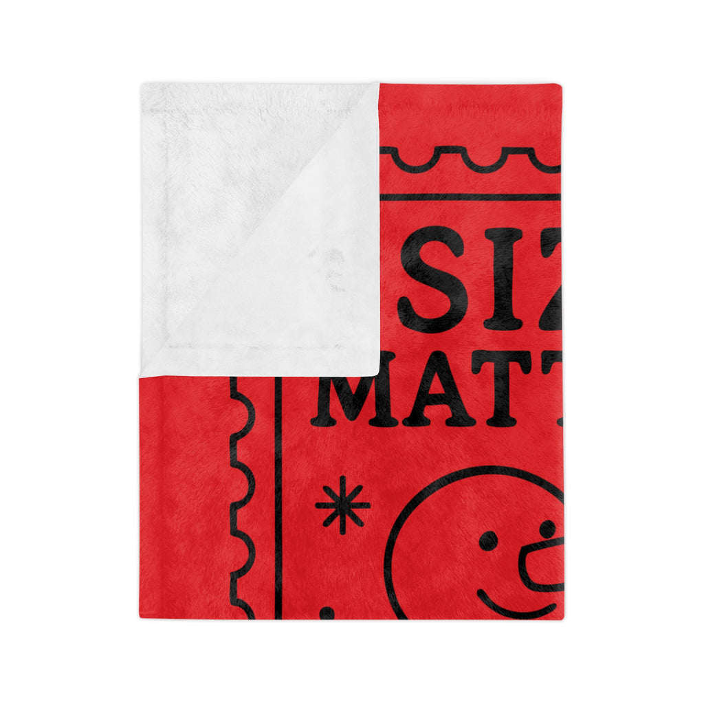 Holiday Throw Blanket — 'Size Matters' Snowman Velveteen Microfiber Blanket