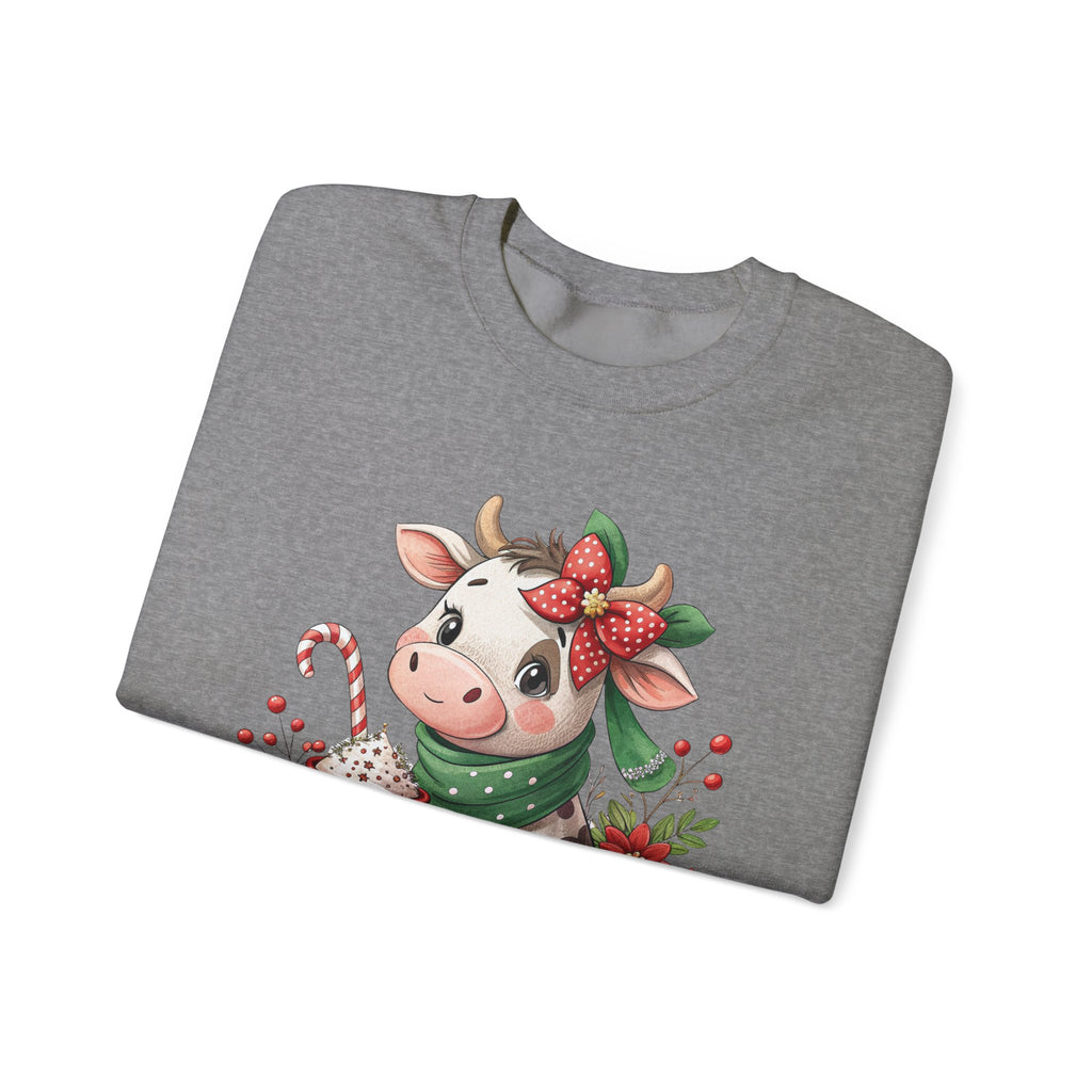 Cute Christmas Cow Sweatshirt