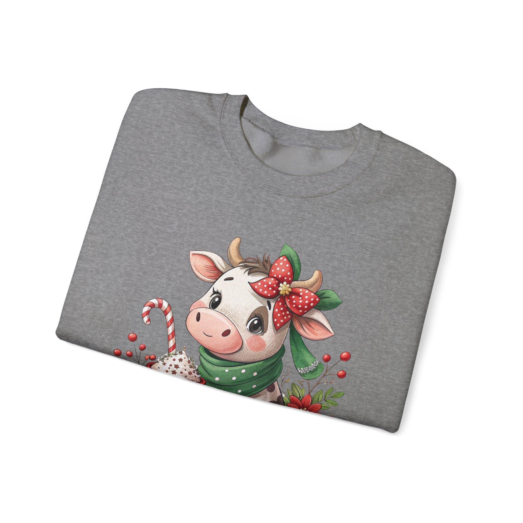 Cute Christmas Cow Sweatshirt