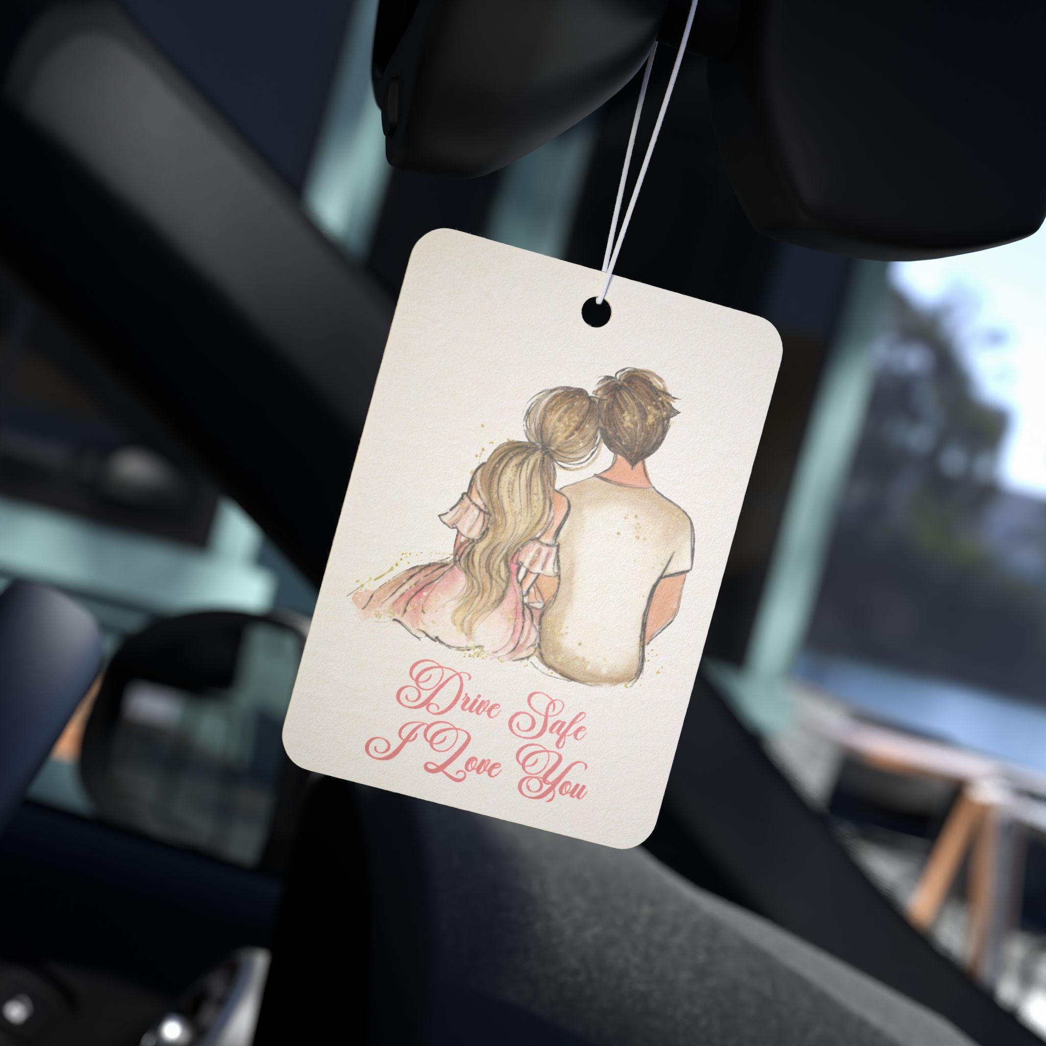 Romantic 'Drive Safe I Love You' Car Air Freshener