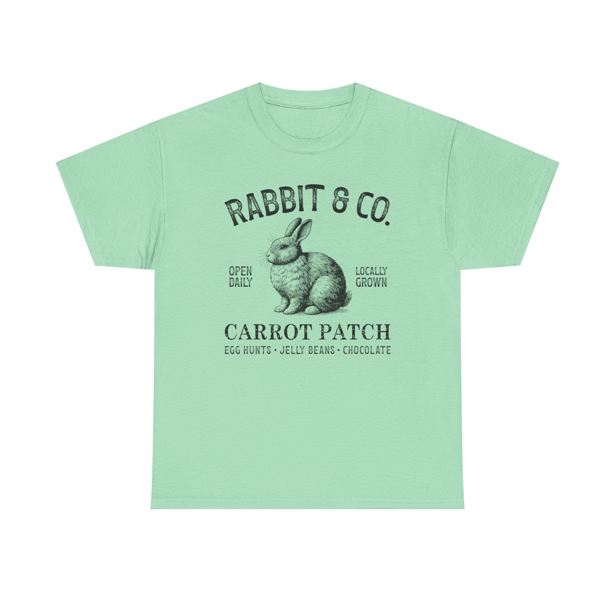 Rabbit & Co. Carrot Patch T-Shirt — Vintage Easter Bunny Graphic