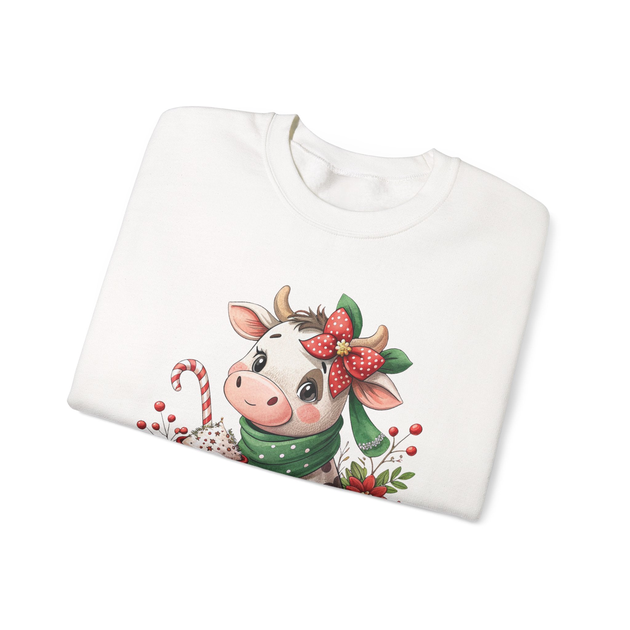 Cute Christmas Cow Sweatshirt