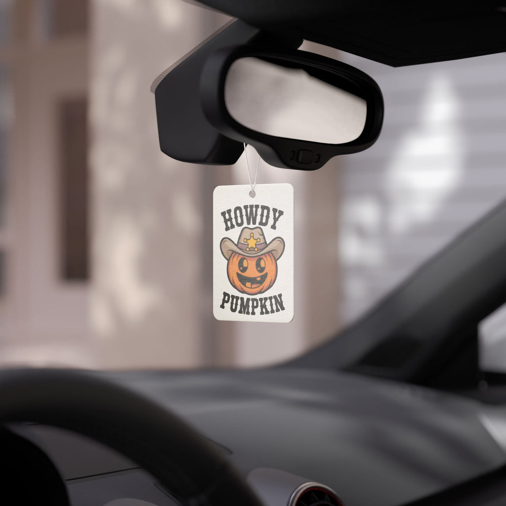Howdy Pumpkin Car Air Freshener