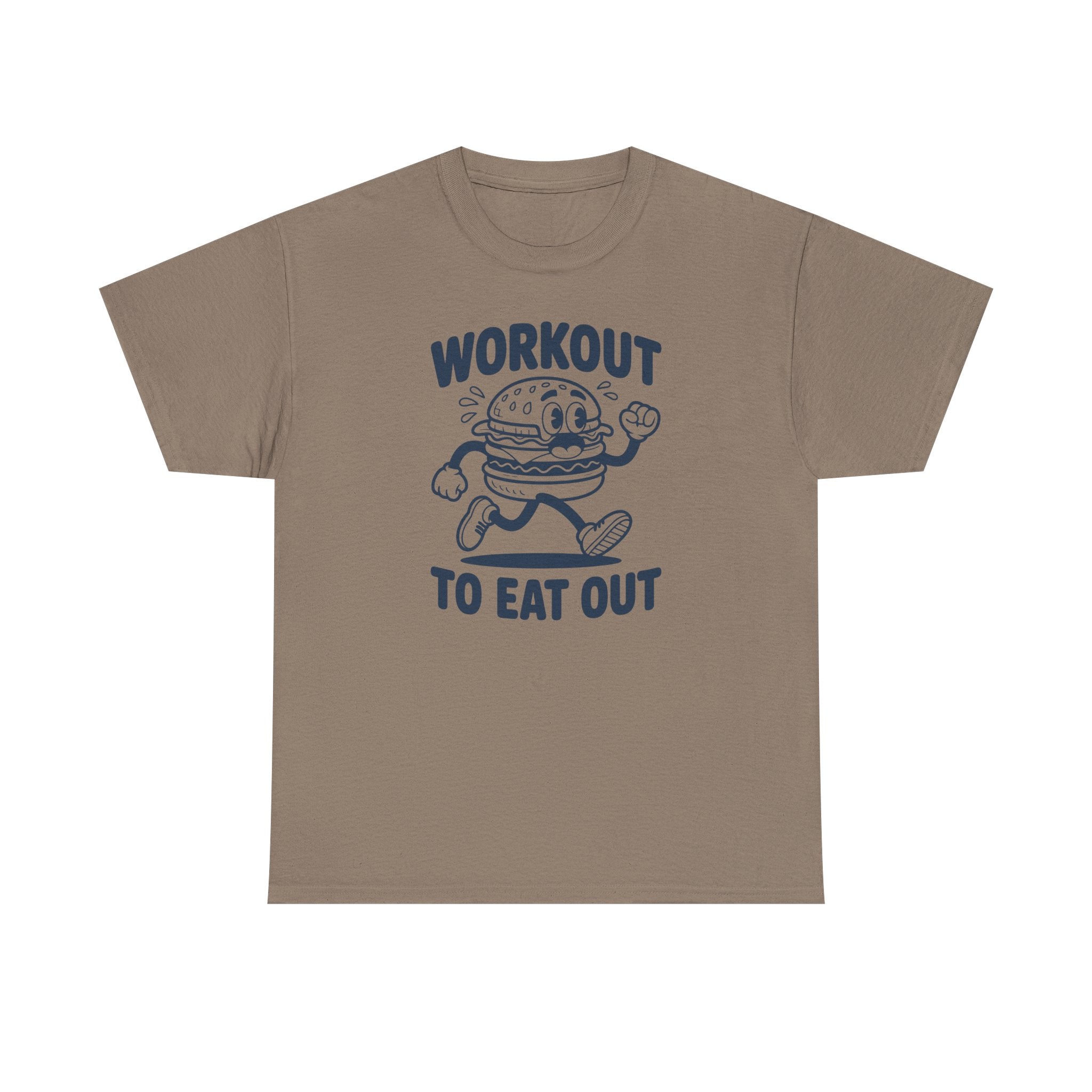 Workout To Eat Out T-Shirt — Funny Fitness Burger Tee