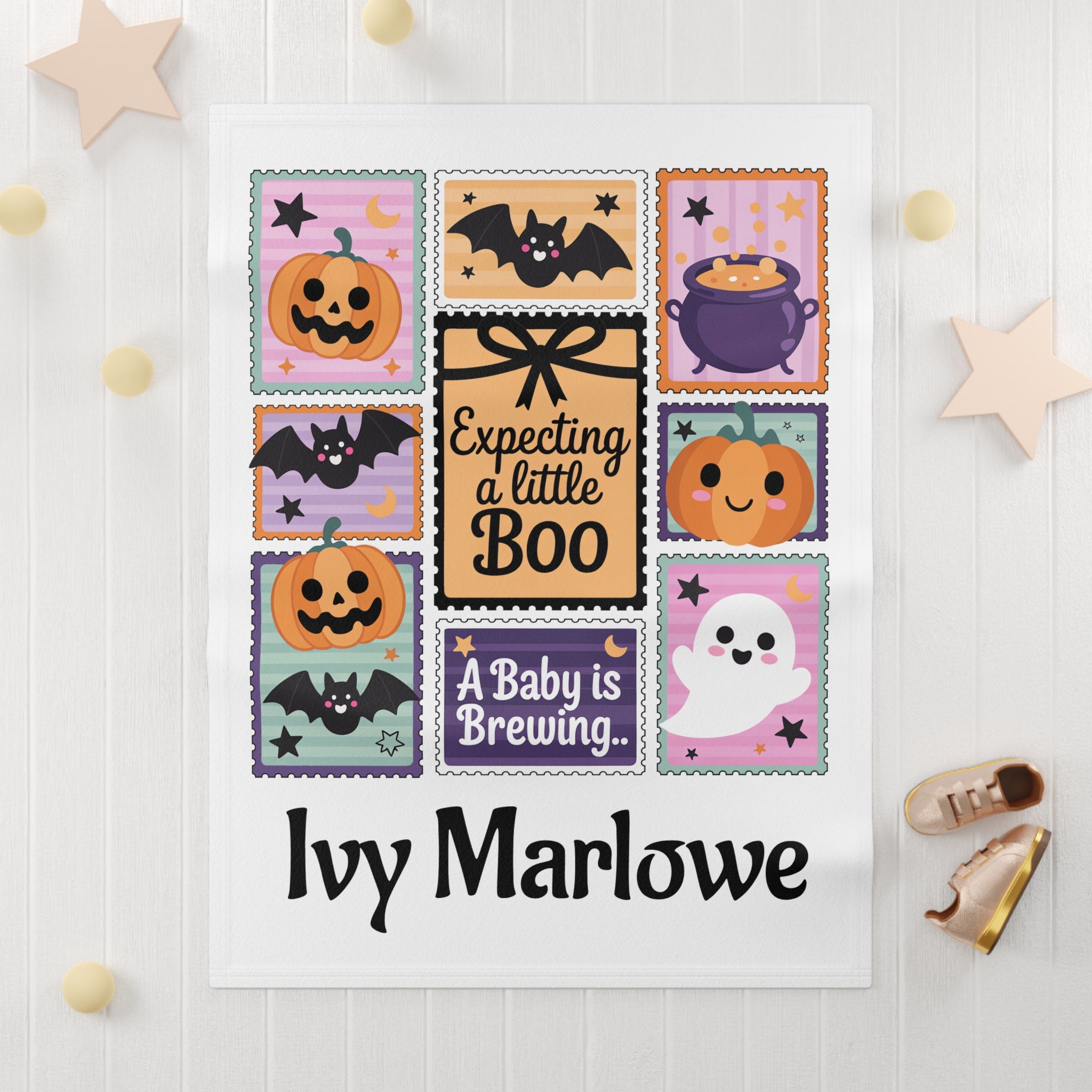 Expecting A Little Boo Baby Blanket