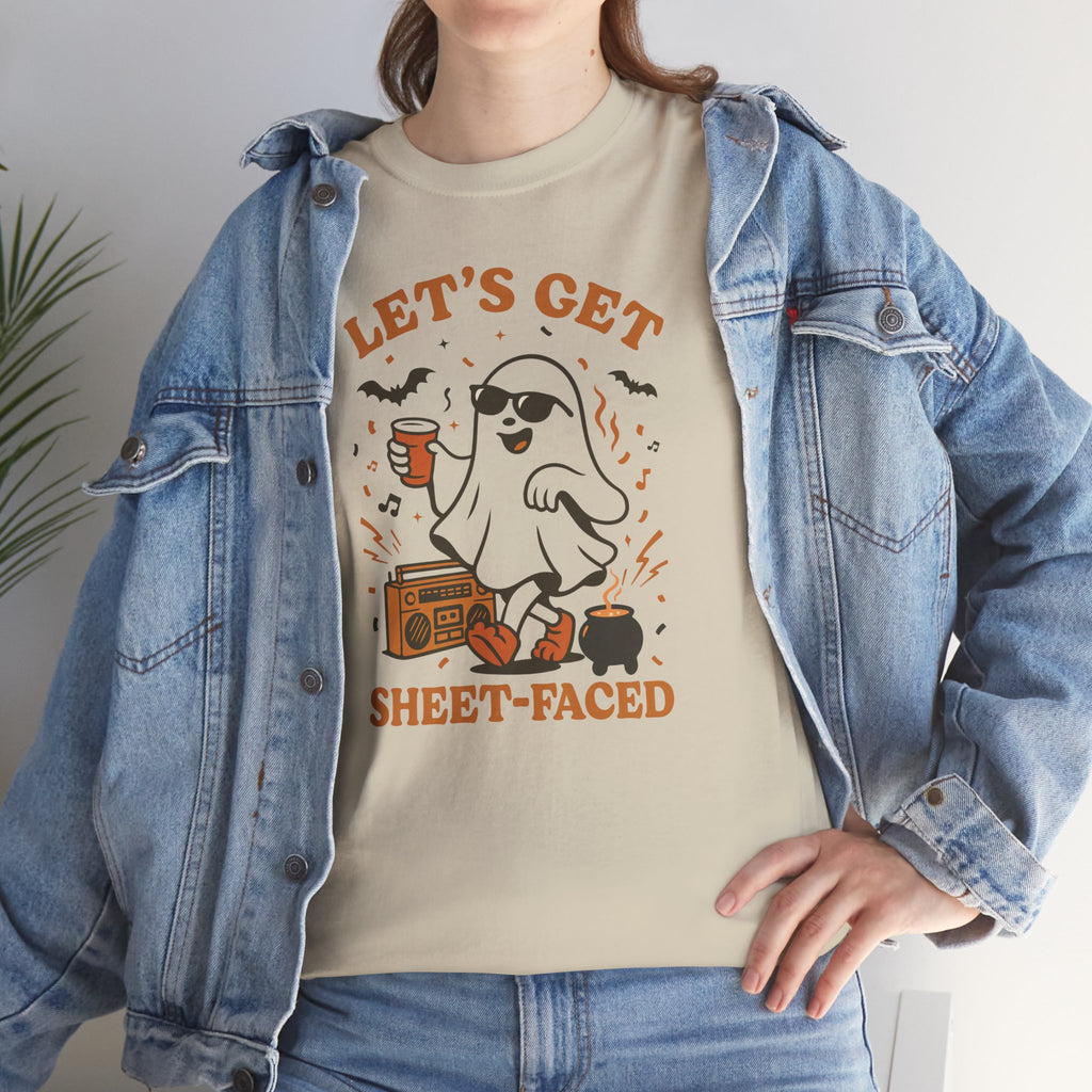 Spooky Ghost Party T-Shirt – Let’s Get Sheet-Faced