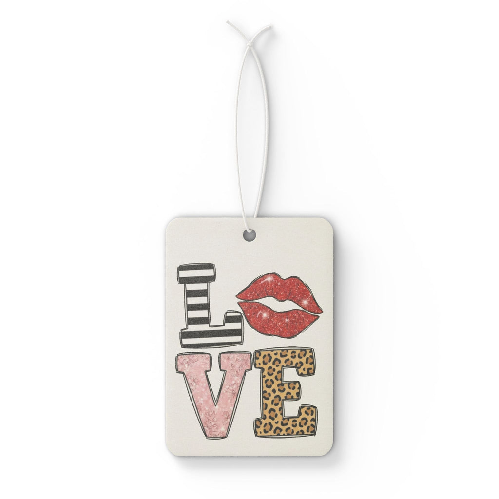 Love Lips Car Air Freshener — Chic Leopard & Stripe Scented Decor