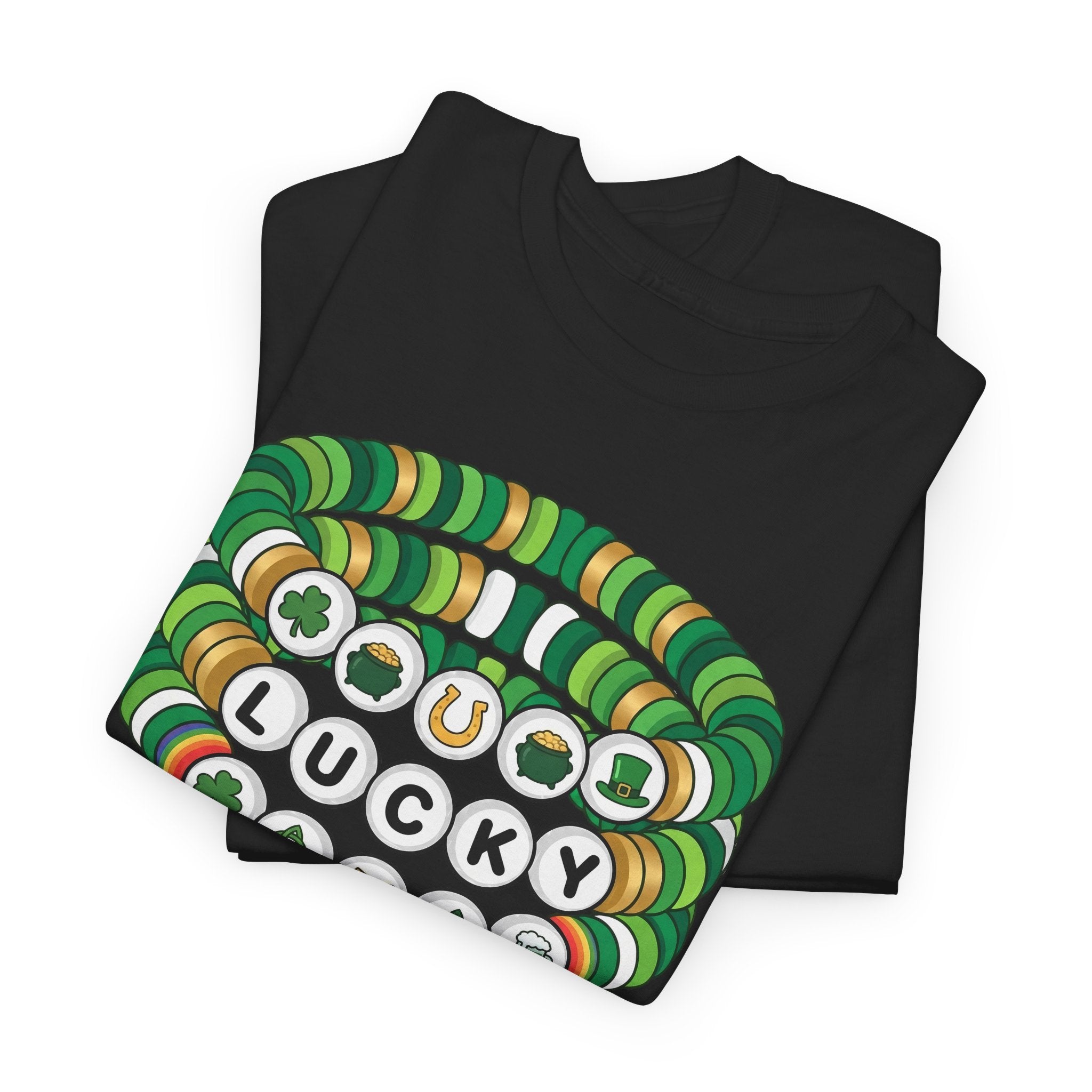 Lucky Bead Bracelet Graphic Tee — St. Patrick’s Day Green Charm Shirt