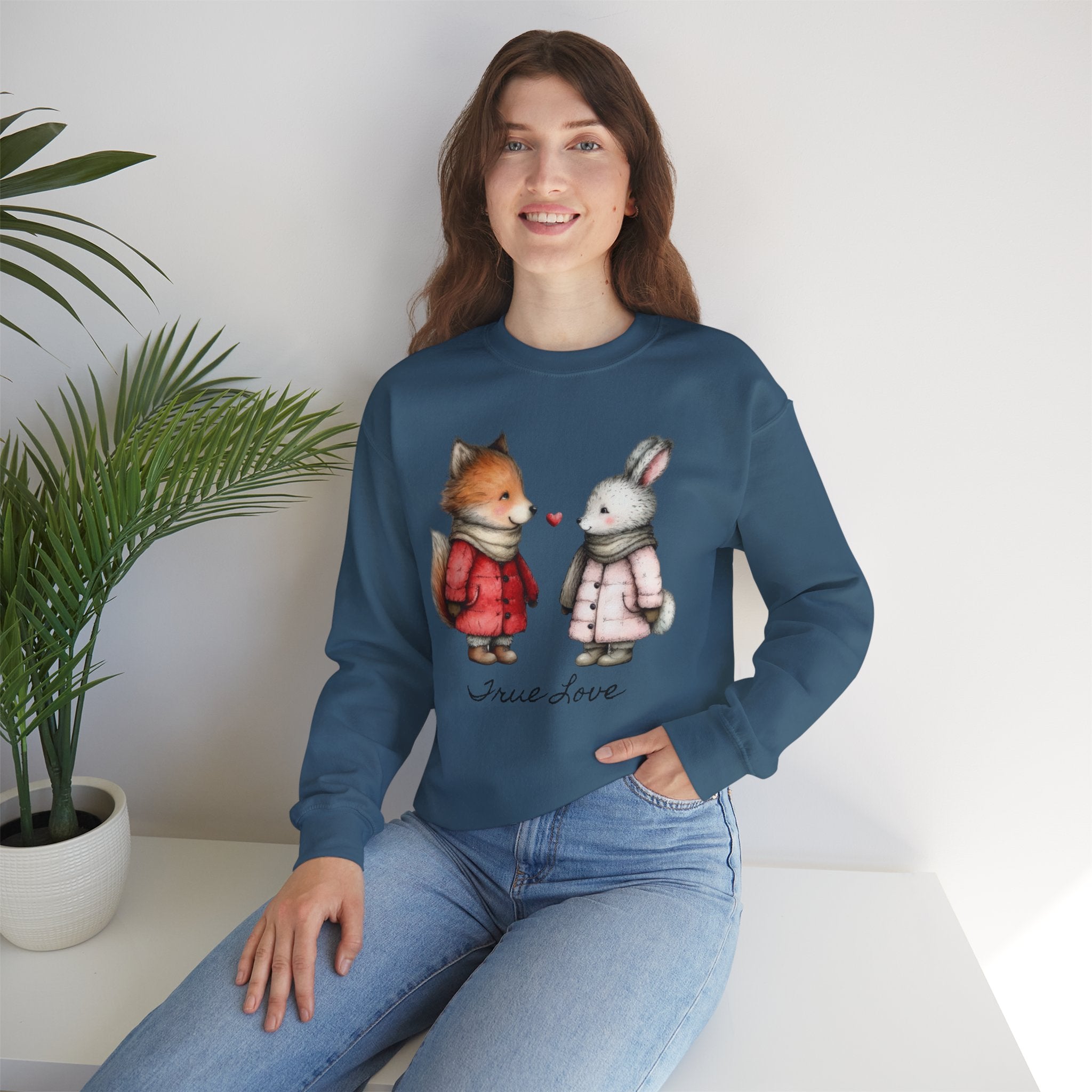 Cute Fox & Bunny Personalized Crewneck
