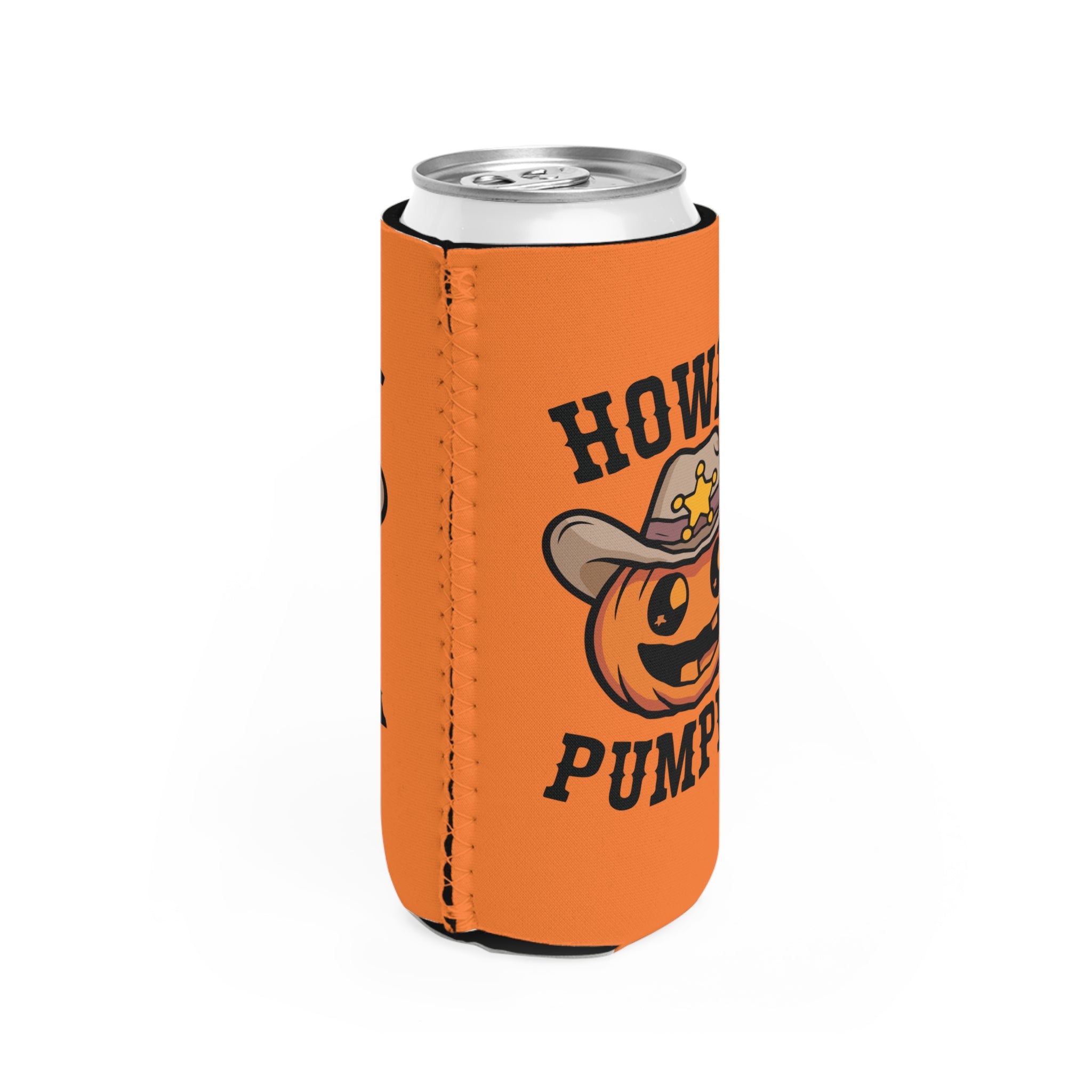 Howdy Pumpkin Slim Can Cooler