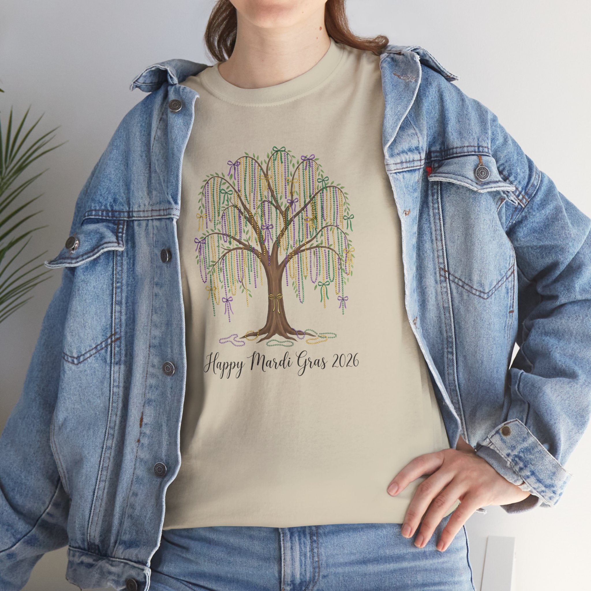 Willow Tree 'Happy Mardi Gras' T‑Shirt