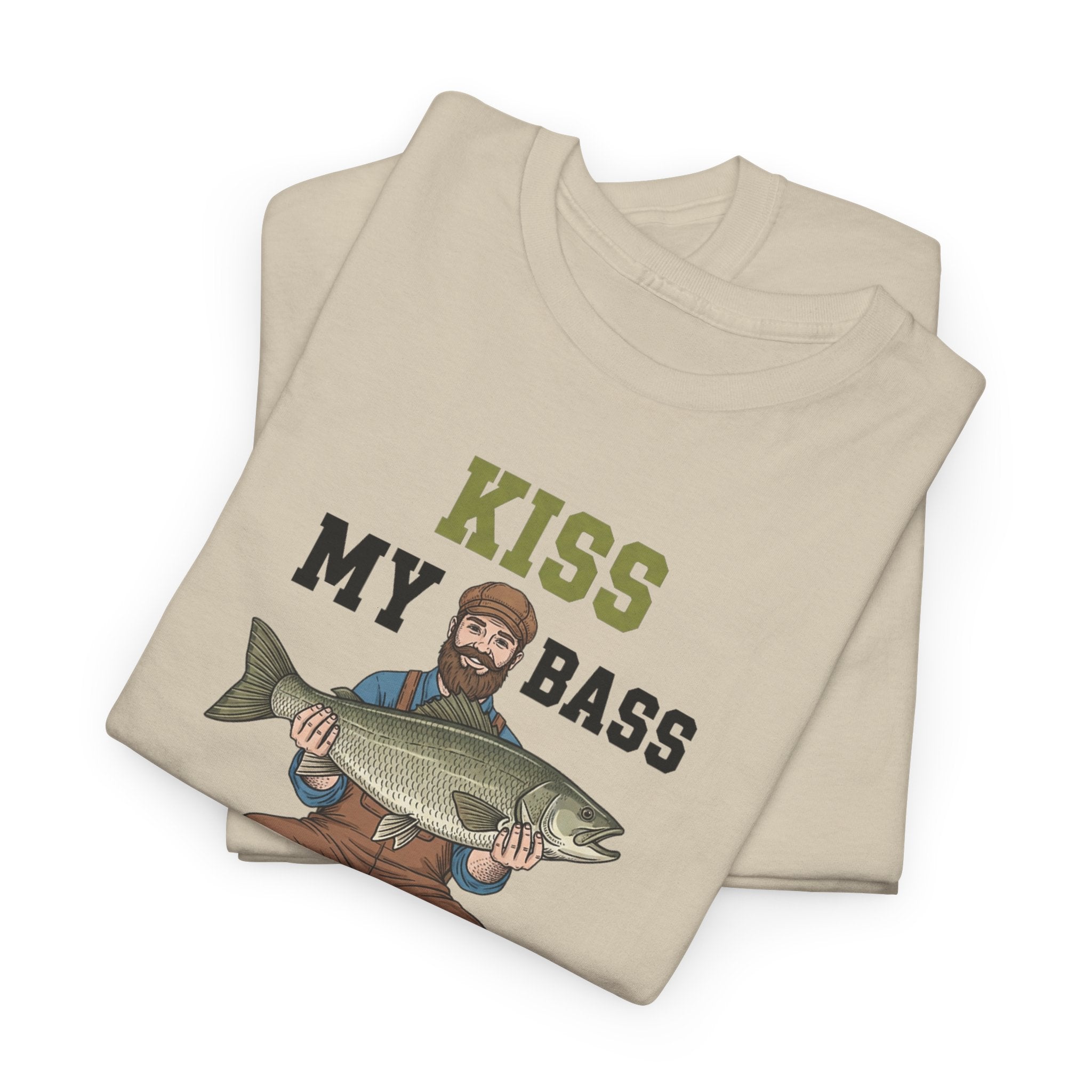 Kiss My Bass Fishing Humor T-shirt