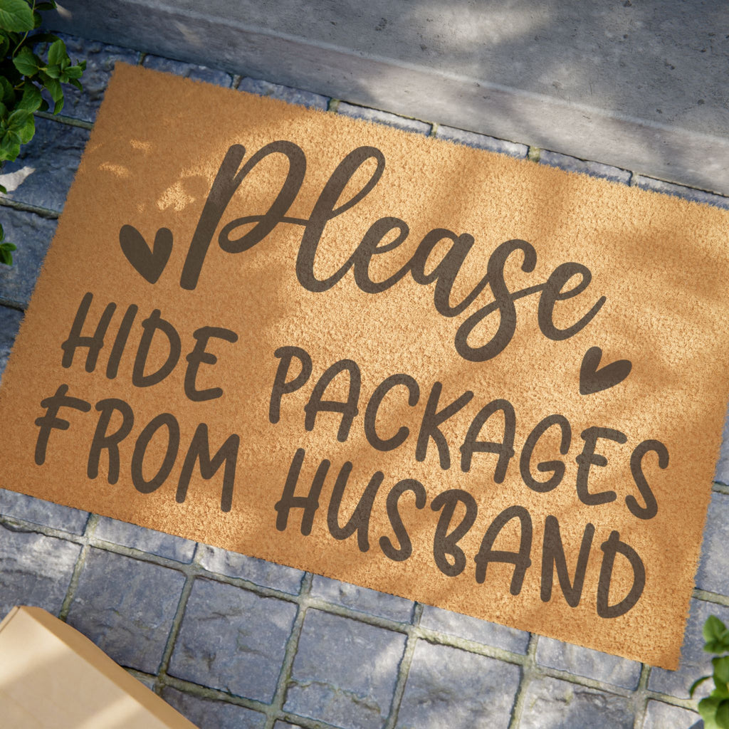 Please Hide Packages From Husband Doormat