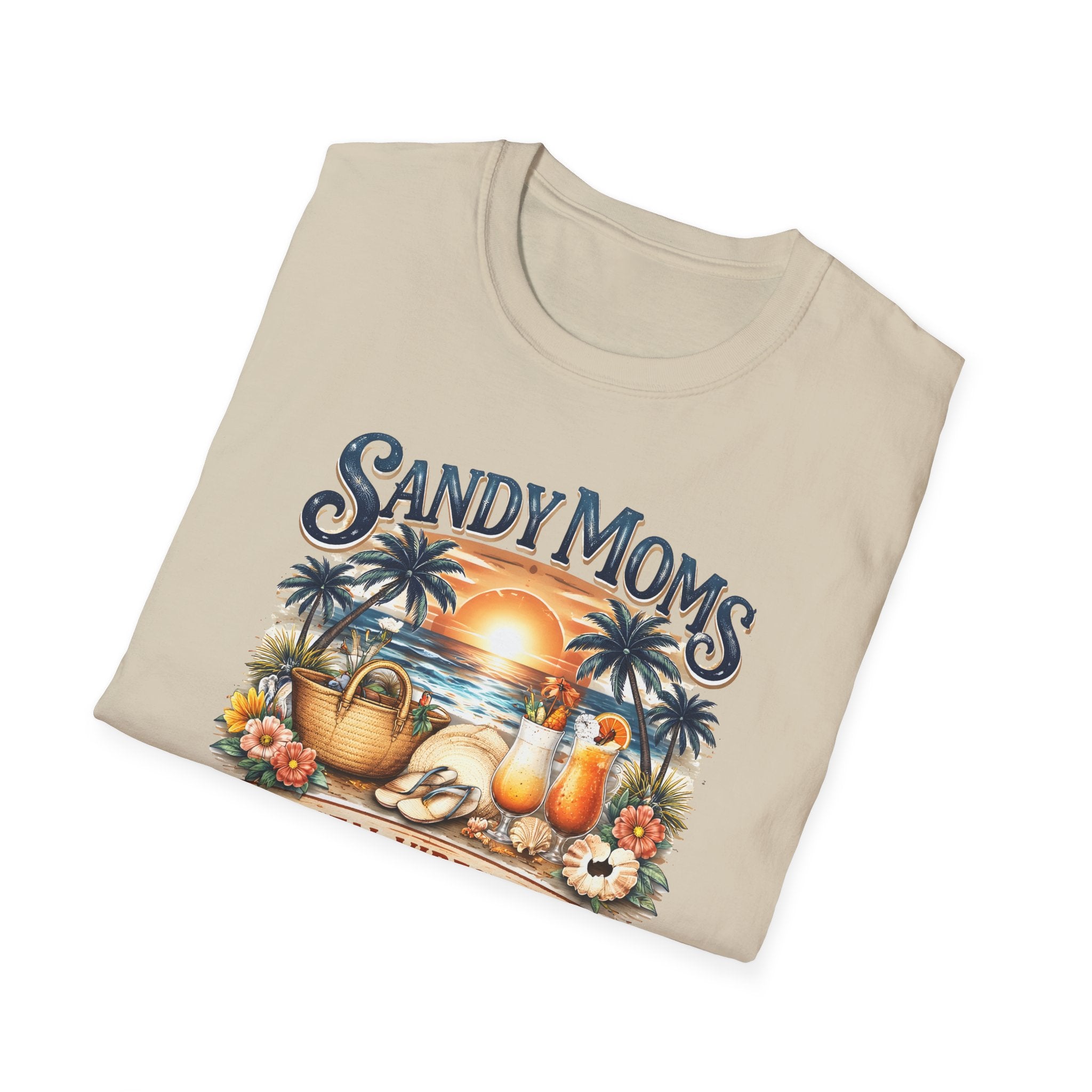 Sandy Moms Coastal Vibes T-Shirt — "Tropic Like It’s Hot" Beach Tee