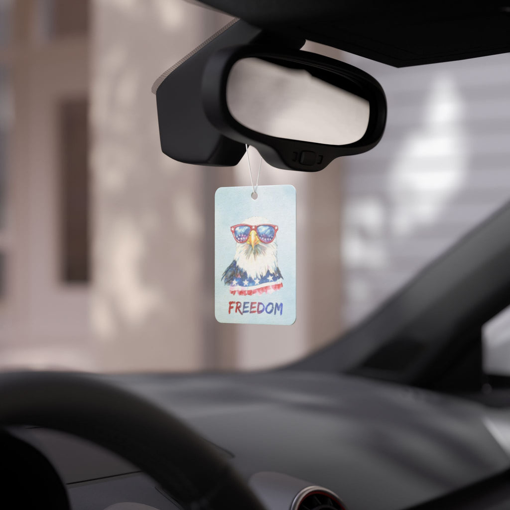Patriotic Eagle Car Air Freshener – 'Freedom' Sunglasses Design