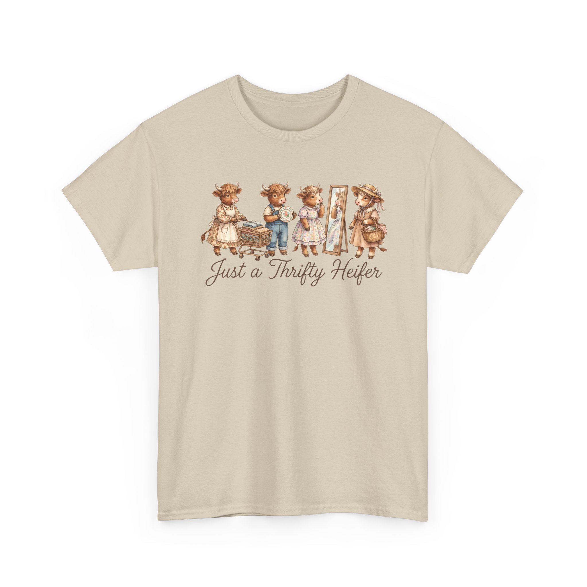Just a Thrifty Heifer Cute Cow Graphic Tee