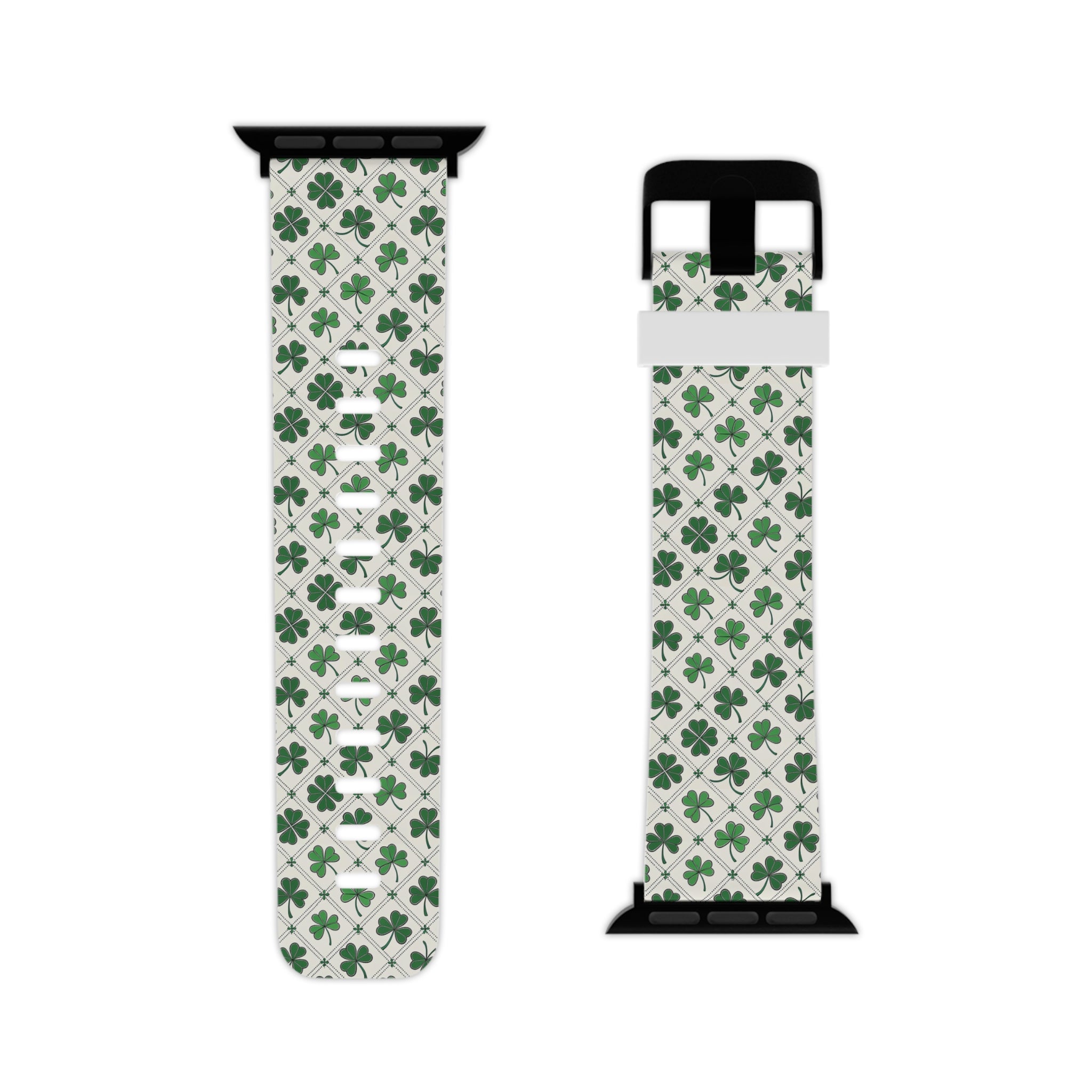 Clover Pattern Apple Watch Band — Green Shamrock St. Patrick’s Day Strap