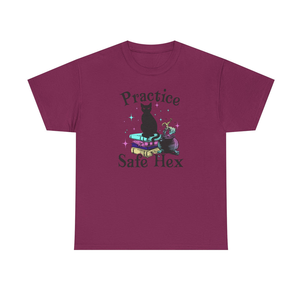 Practice Safe Hex Witchy Cat T-Shirt