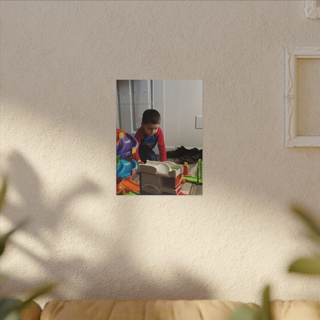 Personalized Matte Stretched Canvas Print — Playroom Photo Wall Art