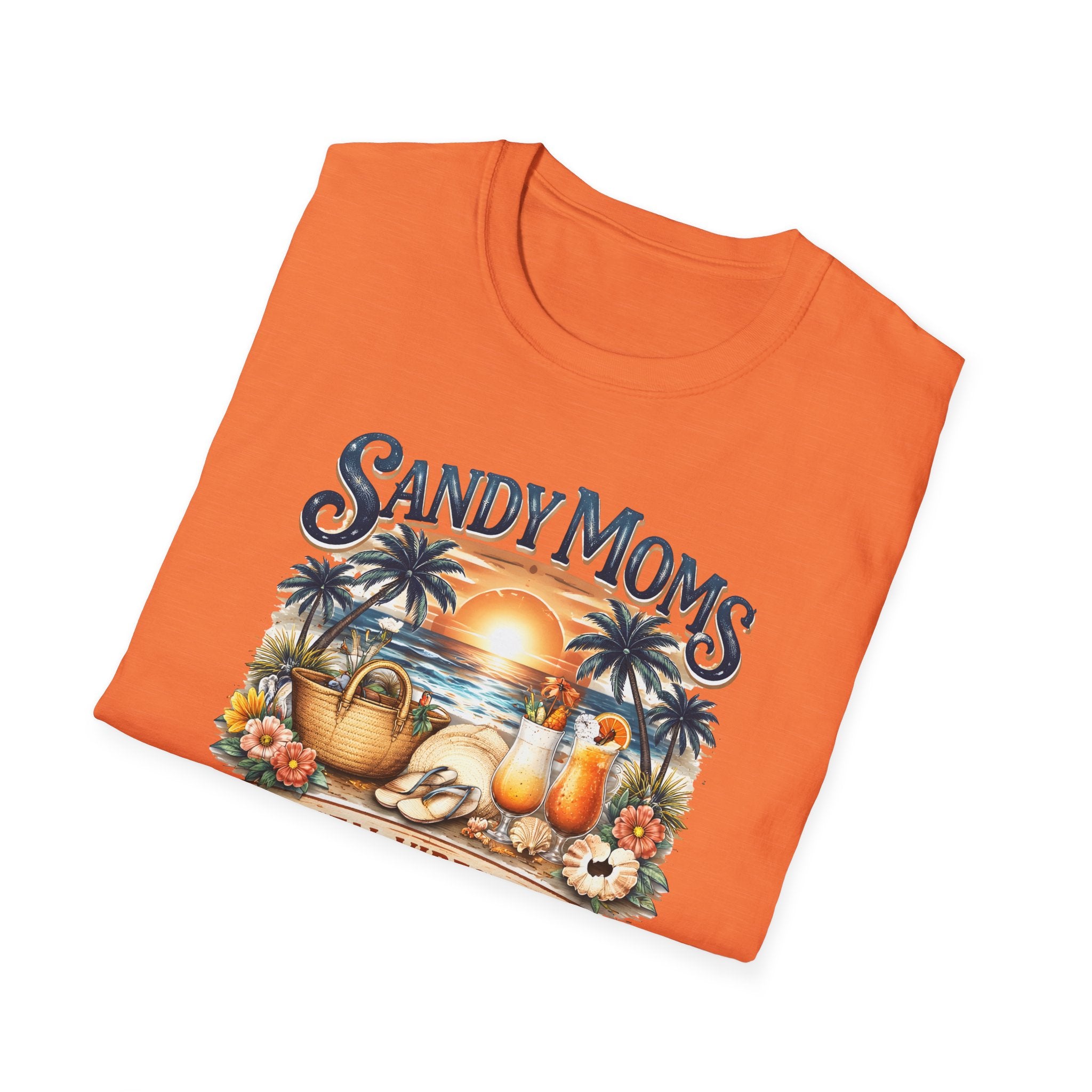 Sandy Moms Coastal Vibes T-Shirt — "Tropic Like It’s Hot" Beach Tee
