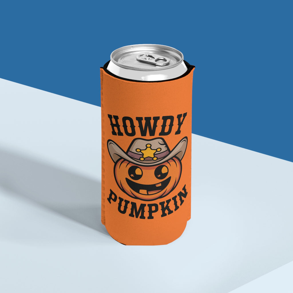 Howdy Pumpkin Slim Can Cooler