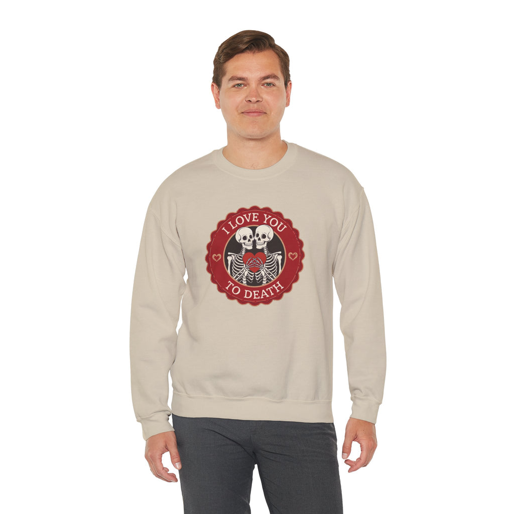 I Love You to Death Skeleton Crewneck Sweatshirt