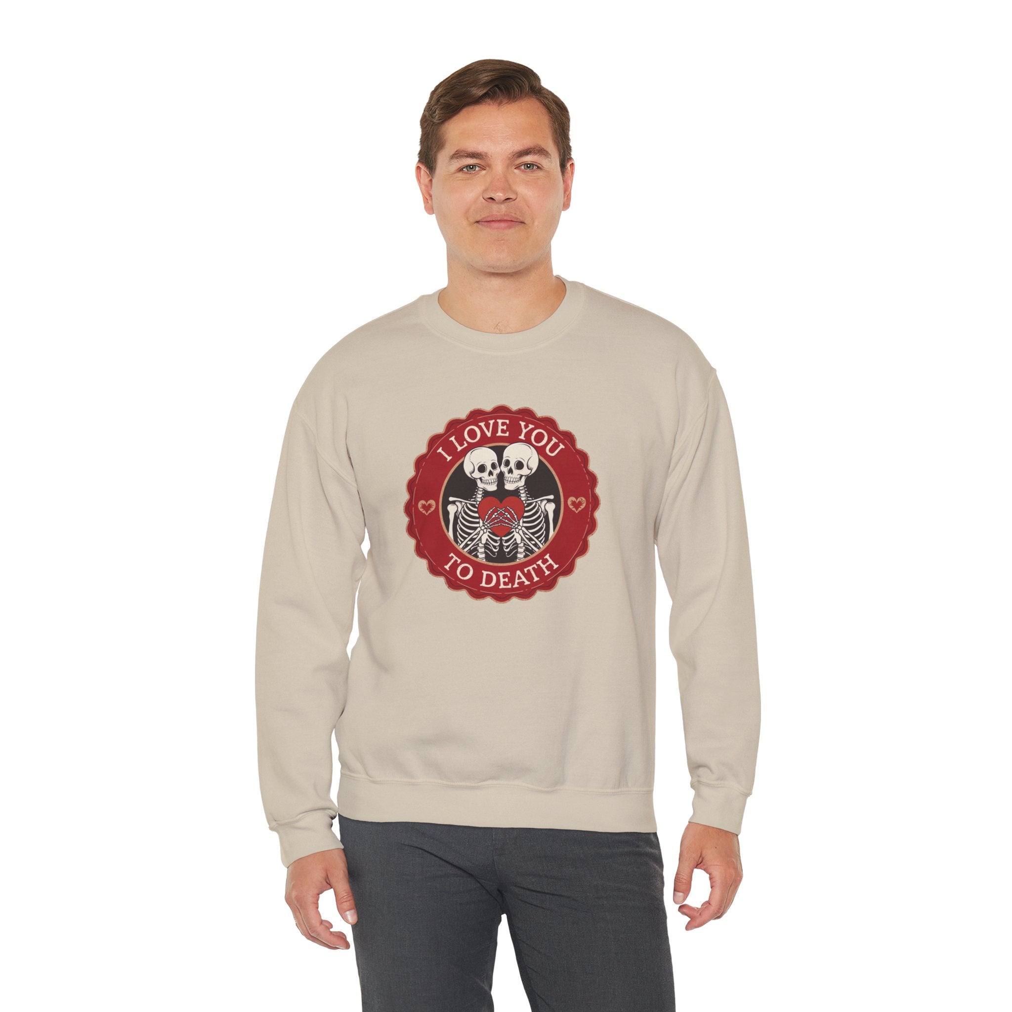 I Love You to Death Skeleton Crewneck Sweatshirt