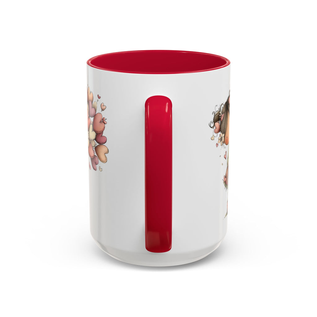 Personalized Heart Girl Mug — Cute Name Coffee Cup (11oz/15oz)