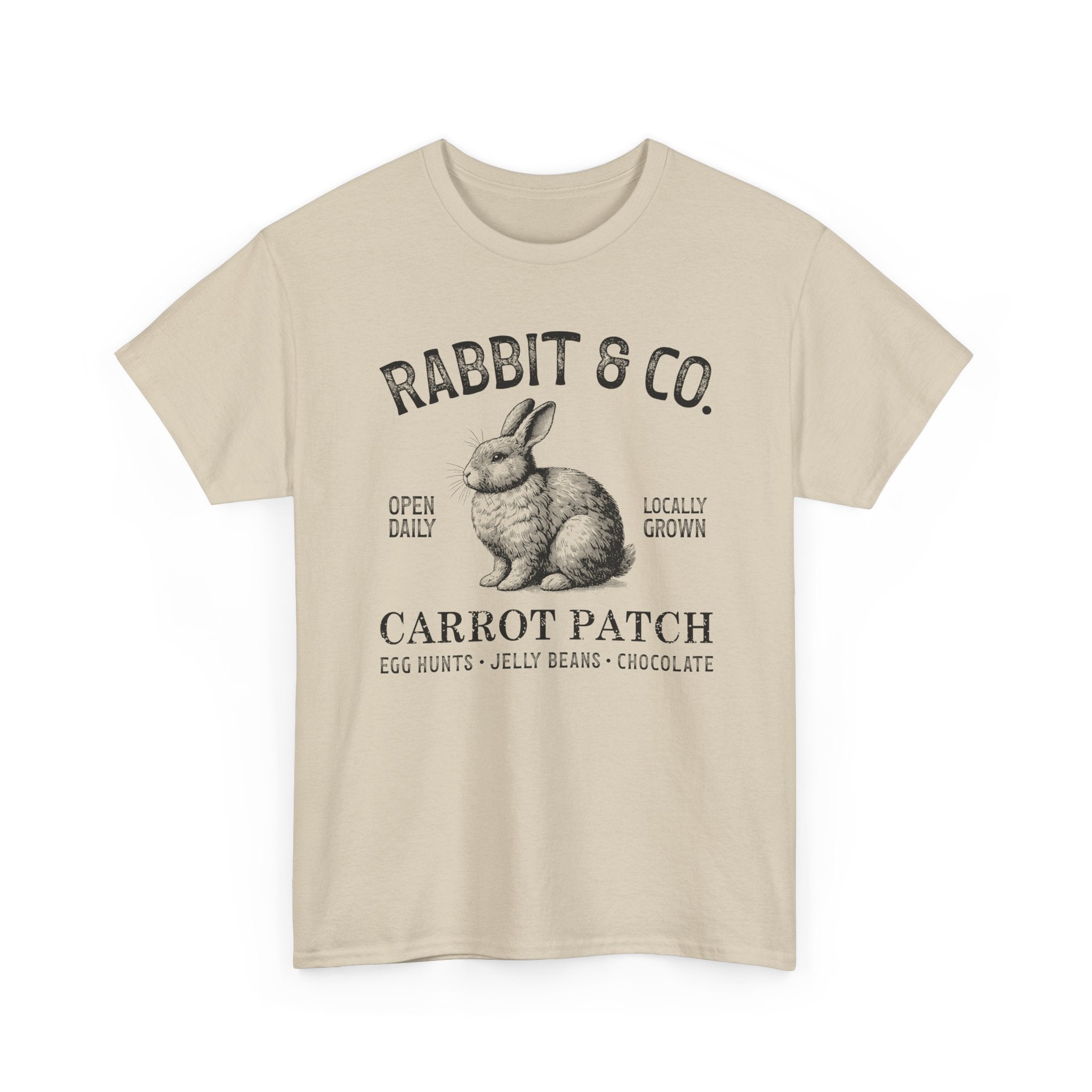 Rabbit & Co. Carrot Patch T-Shirt — Vintage Easter Bunny Graphic