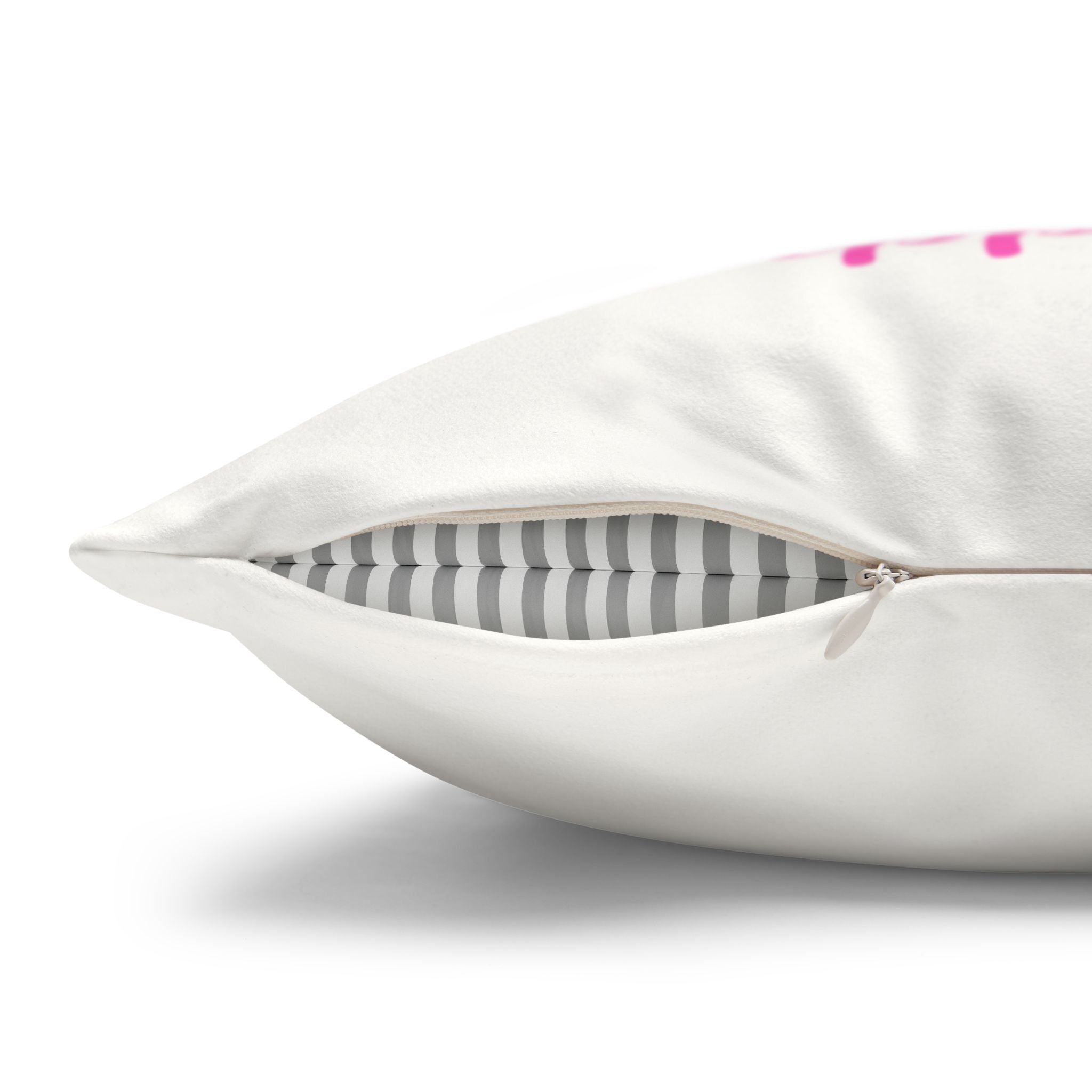 Easter Bunny Pillowcase – Pastel Rainbow "Happy Easter" Faux Suede Throw Pillow Cover