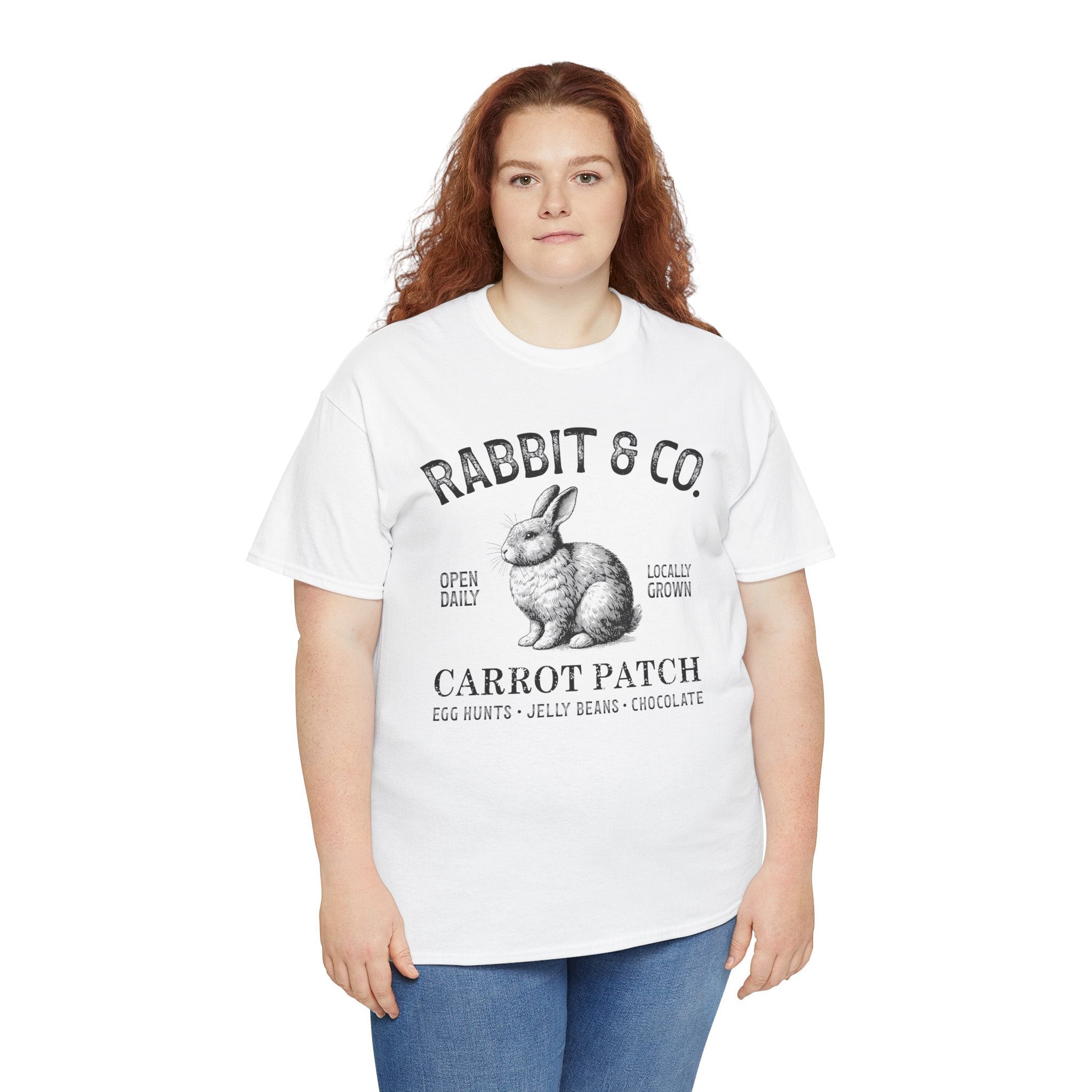 Rabbit & Co. Carrot Patch T-Shirt — Vintage Easter Bunny Graphic