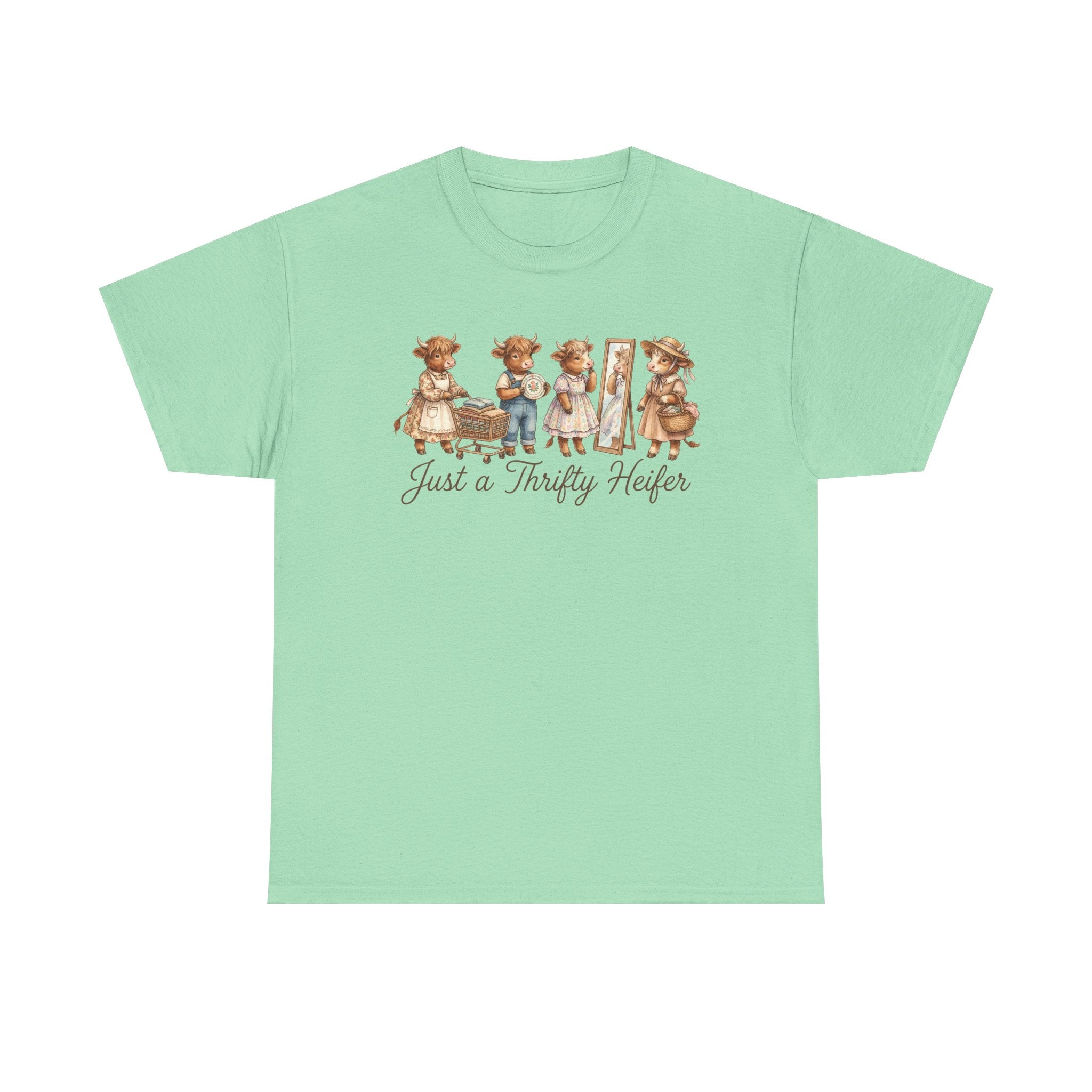 Just a Thrifty Heifer Cute Cow Graphic Tee