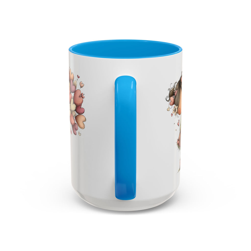 Personalized Heart Girl Mug — Cute Name Coffee Cup (11oz/15oz)