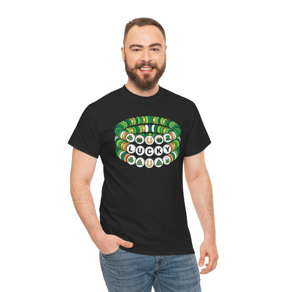 Lucky Bead Bracelet Graphic Tee — St. Patrick’s Day Green Charm Shirt