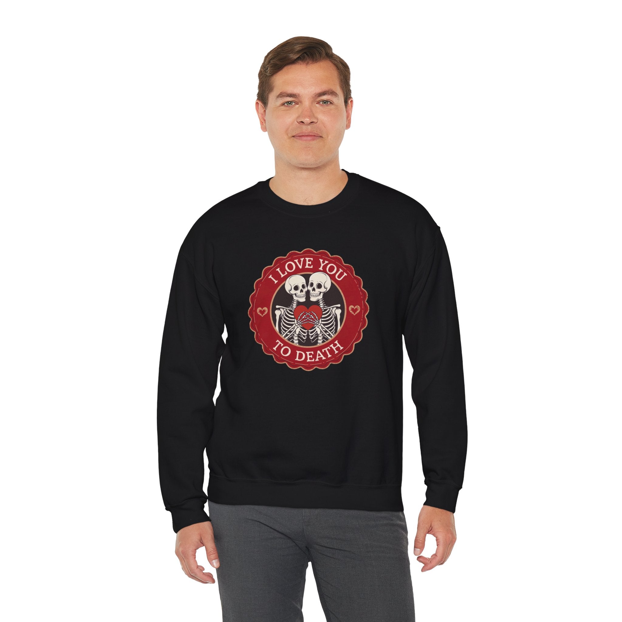 I Love You to Death Skeleton Crewneck Sweatshirt